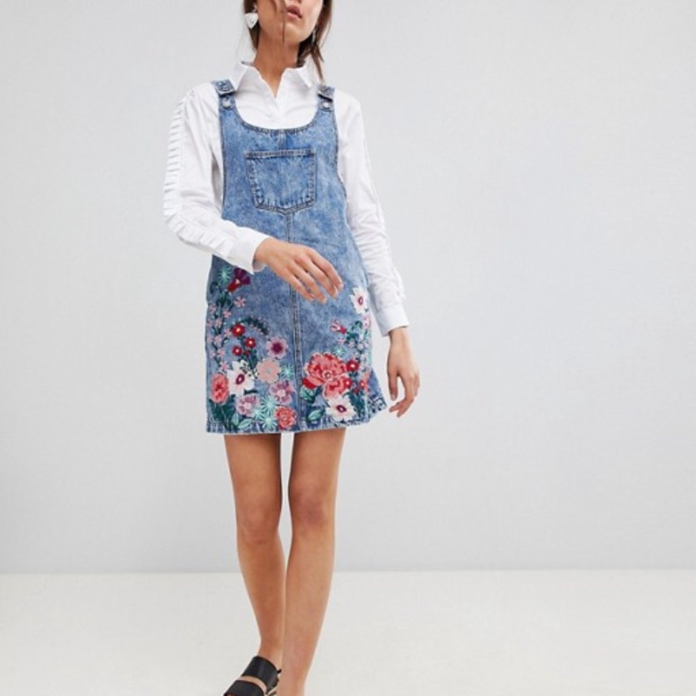 Overall Denim Dress